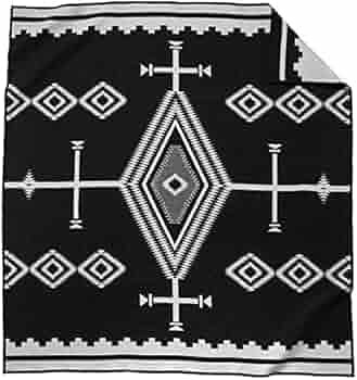 Pendleton Los Ojos Wool Blanket - Black/White, King Size | Amazon (US)