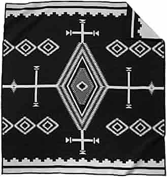 Pendleton Los Ojos Wool Blanket - Black/White, King Size | Amazon (US)