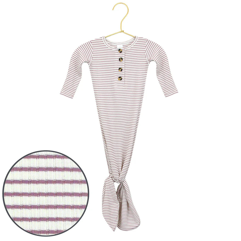 Vivian Ribbed Knotted Gown | Lou Lou & Company