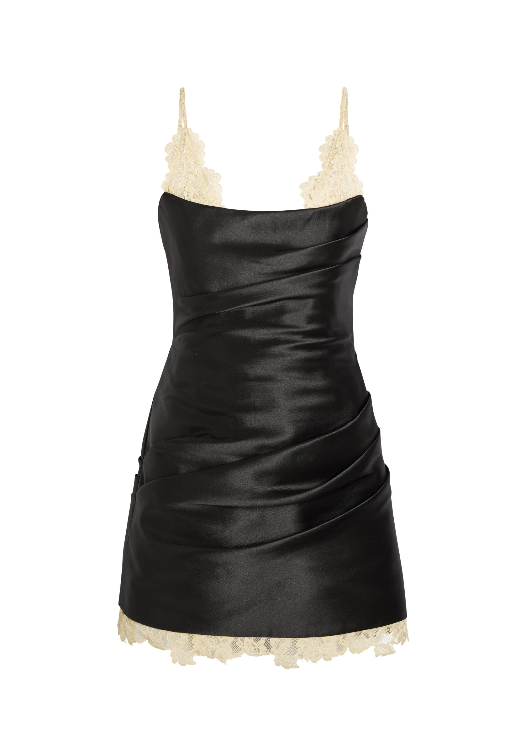 Kasai layered-lace and satin mini dress | Harvey Nichols