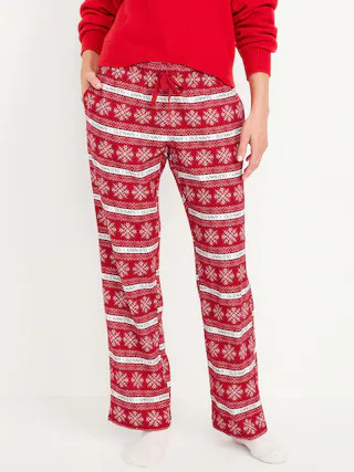 Mid-Rise Printed Flannel Pajama Pants | Old Navy (US)