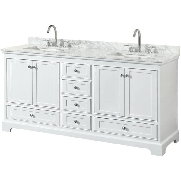 Wyndham Collection Deborah 72-inch Double Bathroom Vanity with No Mirror | Bed Bath & Beyond