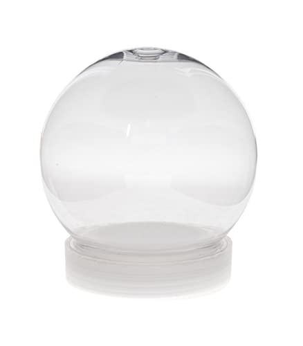 Creative Hobbies 4 Inch (100mm) DIY Snow Globe Water Globe - Clear Plastic with Screw Off Cap | Perfect for DIY Crafts and Customization | Amazon (US)