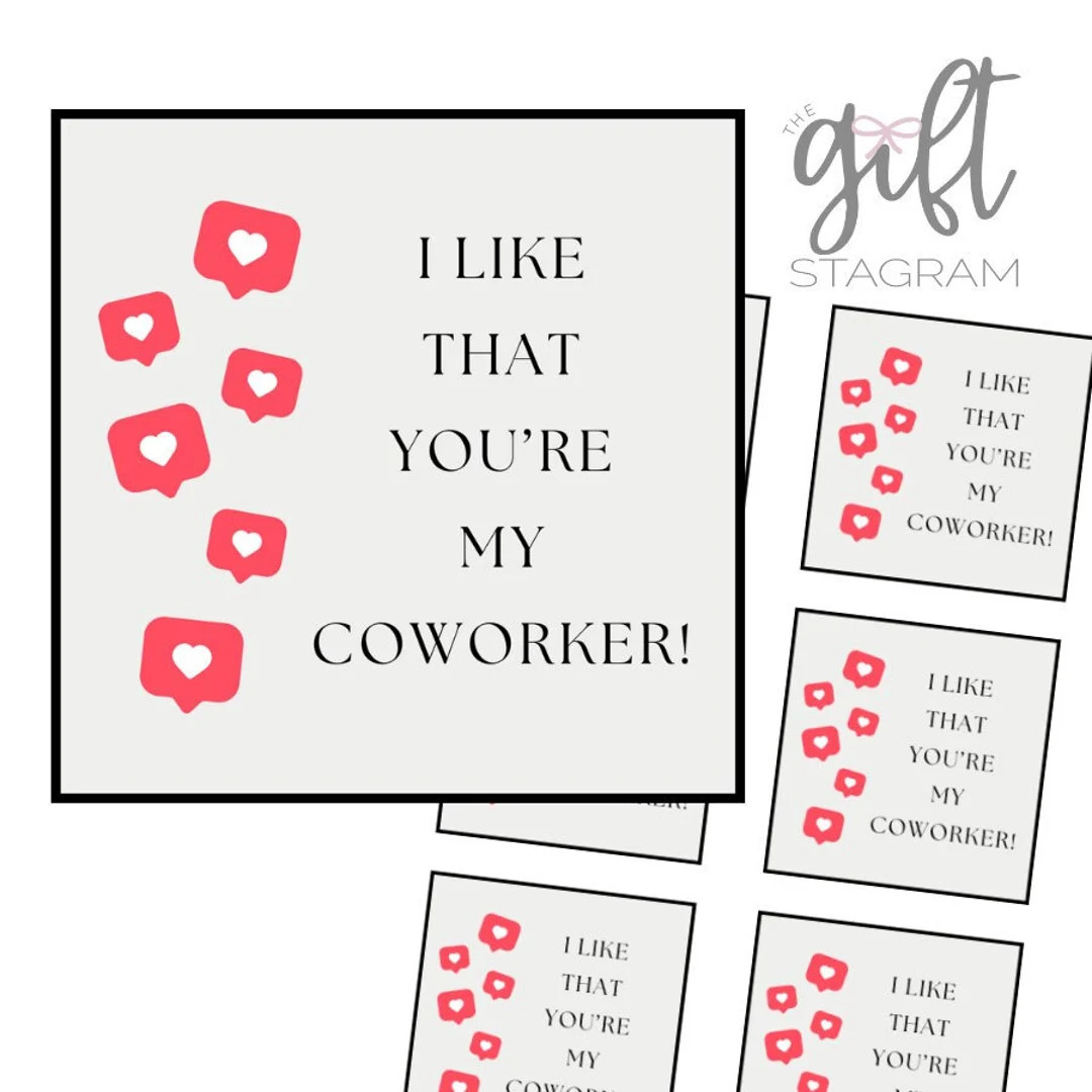 I Like That You're My Coworker Gift Tag | DIGITAL DOWNLOAD | Coworker Gift Ideas | 3x3" Tag - Ets... | Etsy (US)