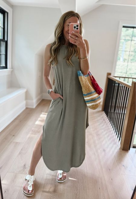  A throw on and go dress with pockets. Nothing better! 

