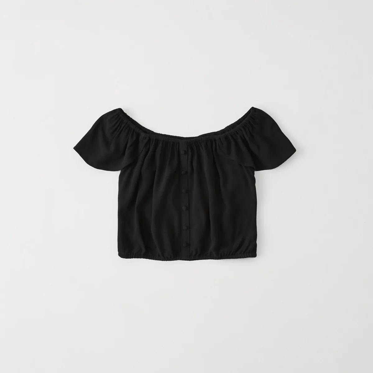 Cinched Hem Off-The-Shoulder Top | Abercrombie & Fitch US & UK