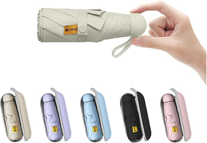 BAODINI Travel Mini Umbrella for Purse With Case-Small Compact UV Umbrella Protection Sun-Lightwe... | Amazon (US)
