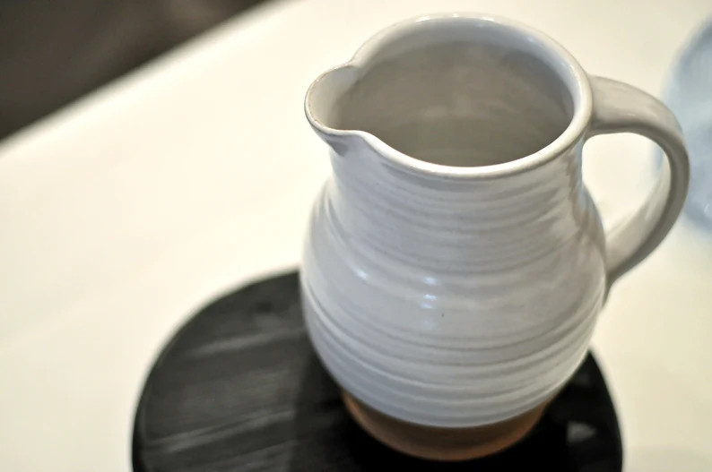 Farmhouse Pitcher | Ceramic Pitcher | Modern Rustic Stoneware - Etsy | Etsy (US)
