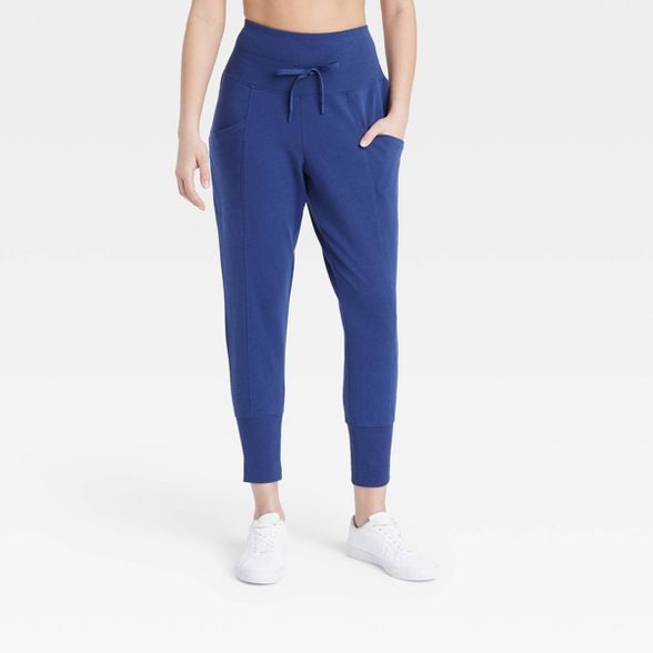 Women's High-Waisted Ribbed Jogger Pants 25.5" - All in Motion™ | Target