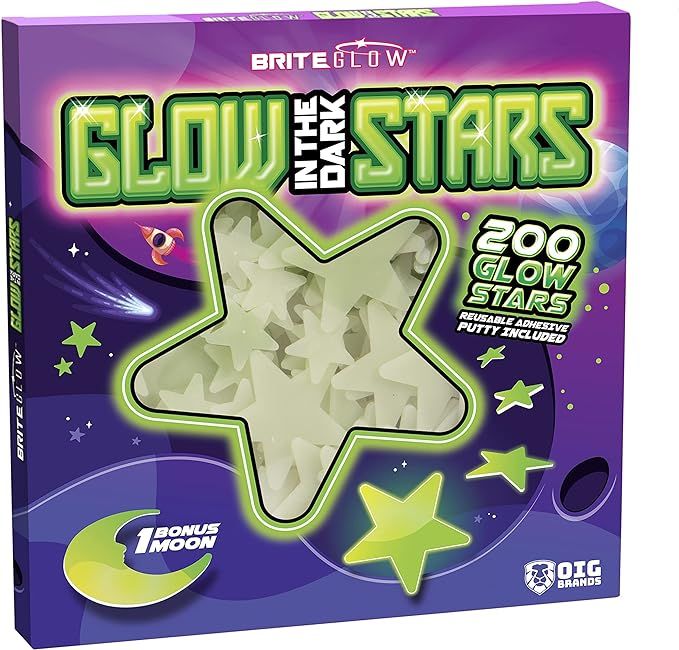 Amazon.com: Glow In The Dark Stars with Planets & Constellation Map Includes Sticky Putty for Sta... | Amazon (US)