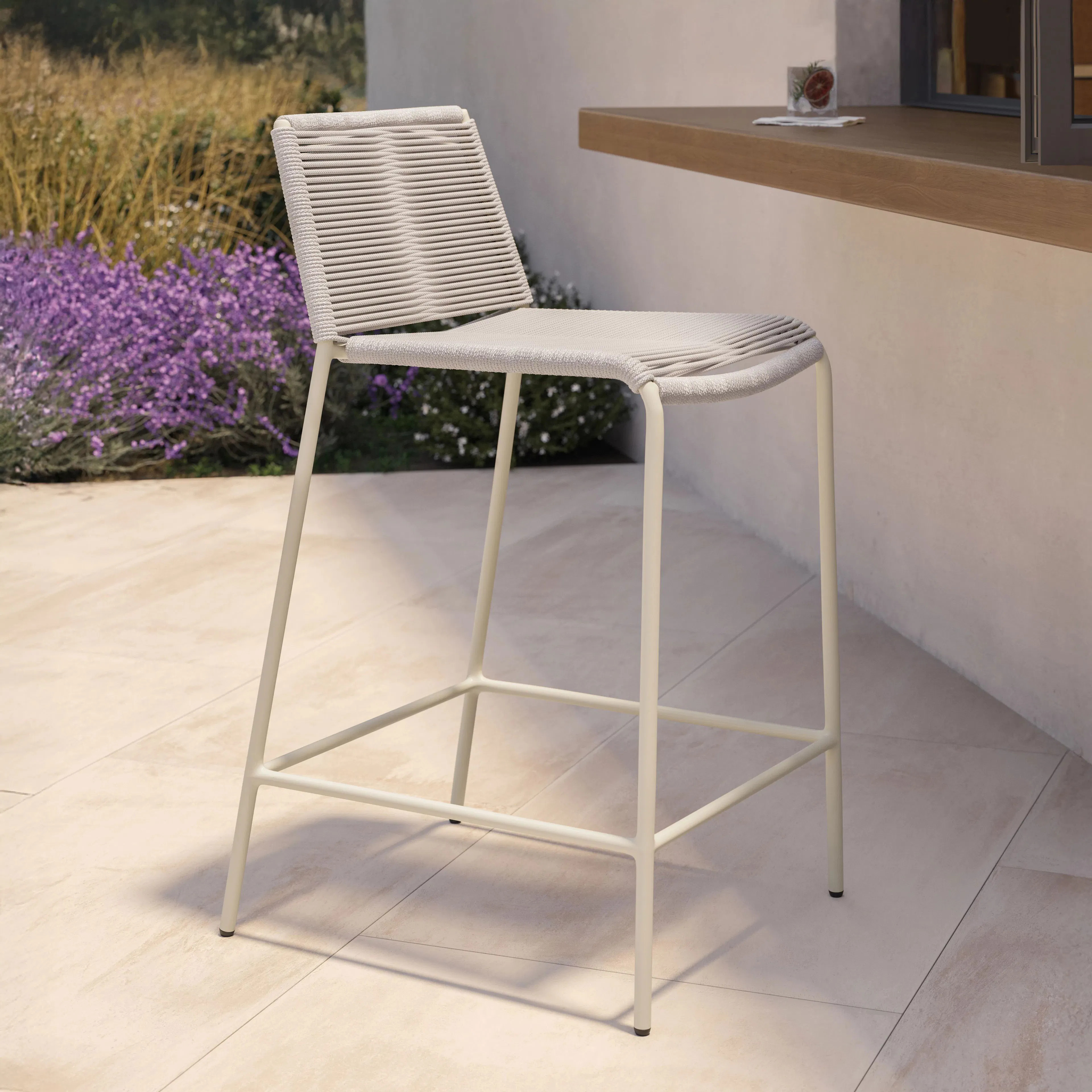 Zina Outdoor Counter Stool - Taupe | Article