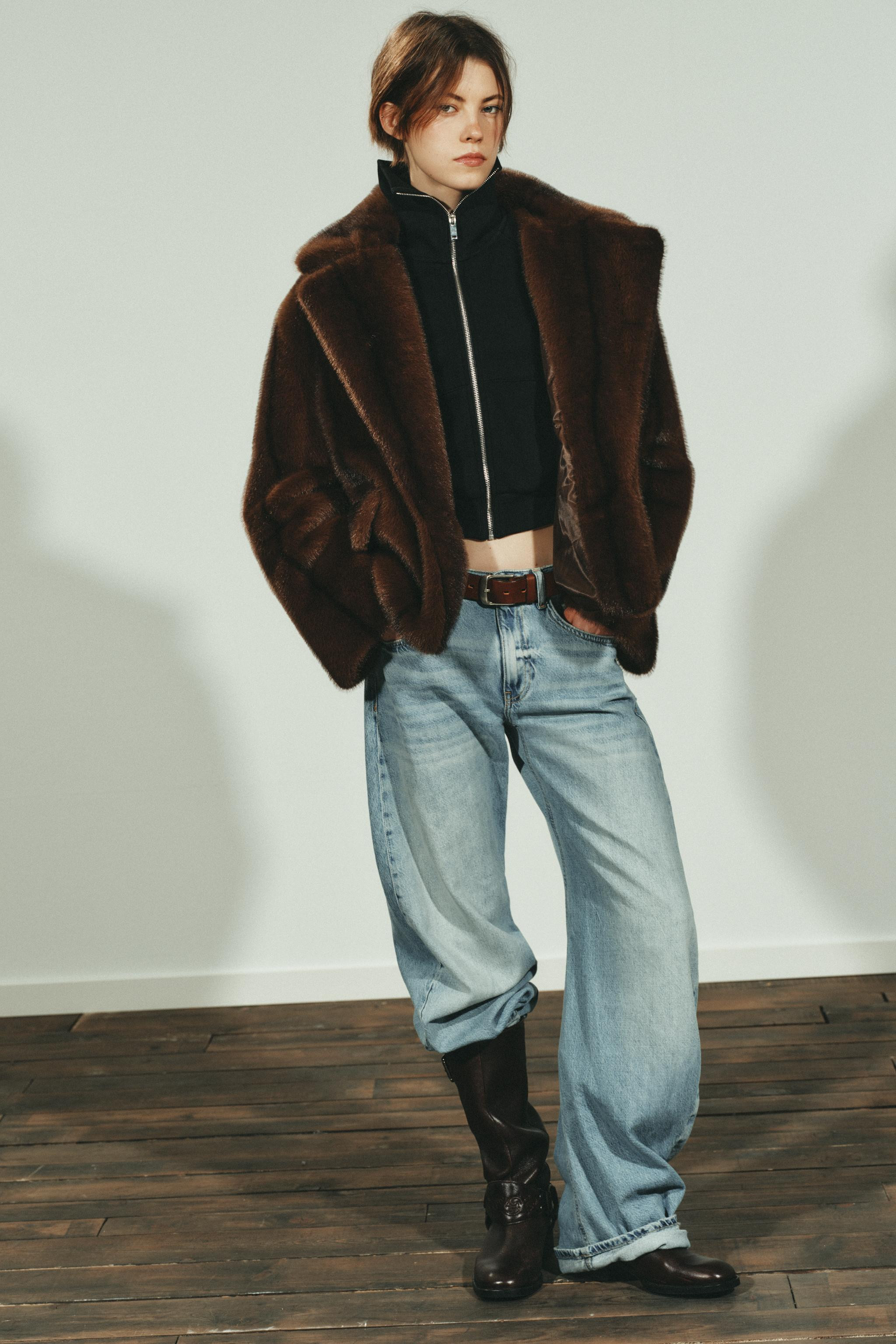 SHORT FAUX FUR COAT | Zara AU