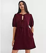 Tall Corduroy Bow Mini Pocket Dress | LOFT