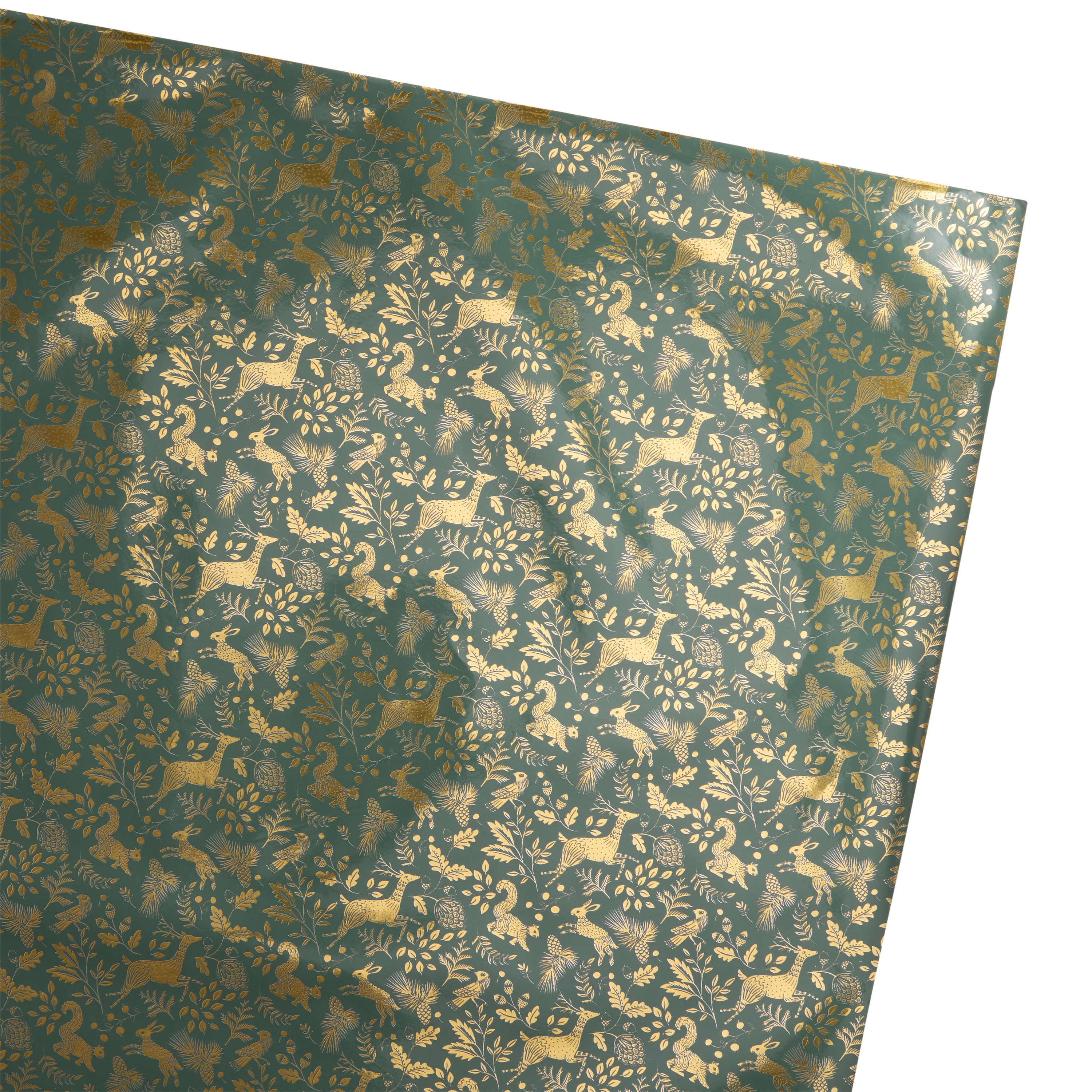 Green Woodland Animals Wrapping Paper Roll | World Market