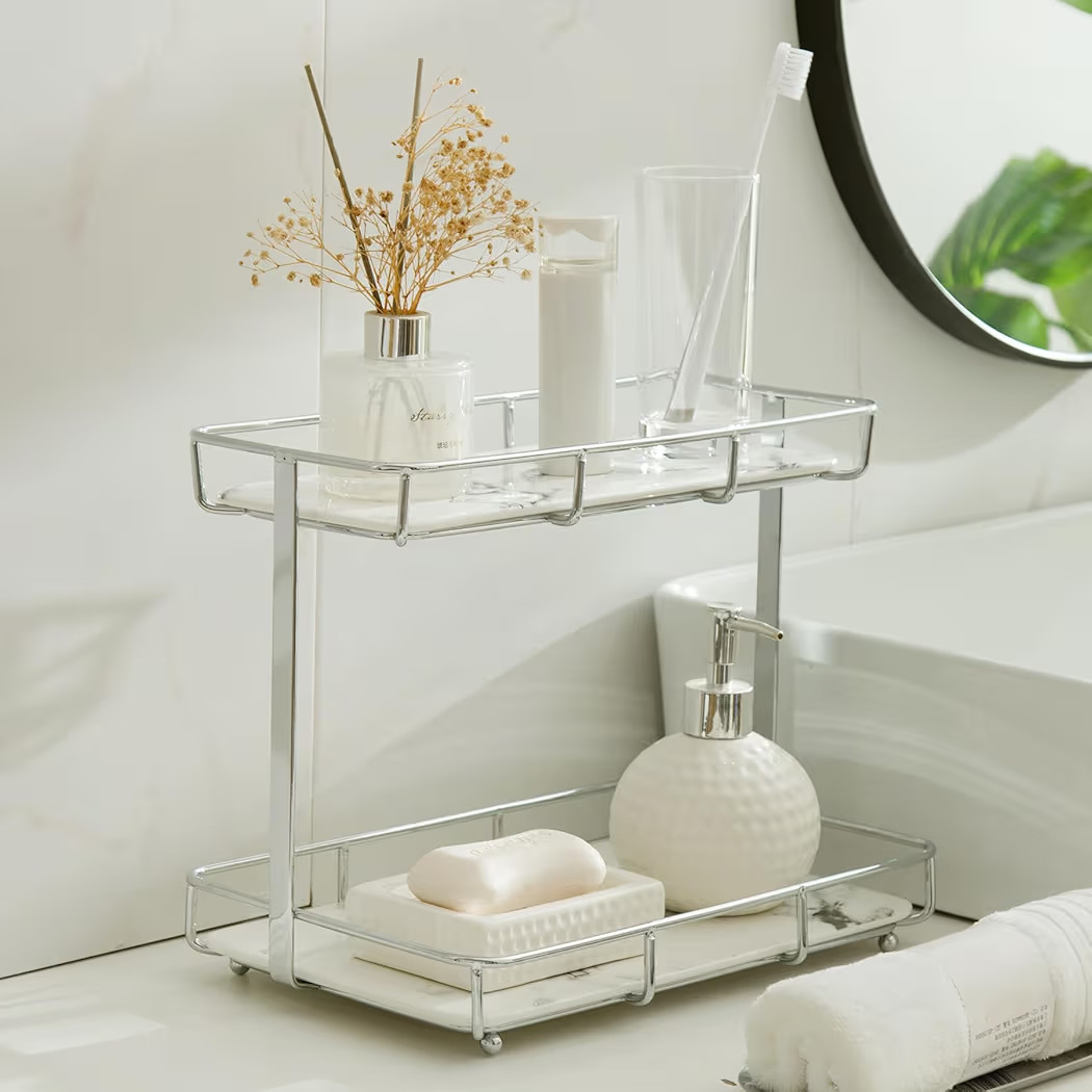Bathroom Organizer Countertop Perfume Organizer Makeup Organizer Cosmetics Storage Display Rack V... | Amazon (US)