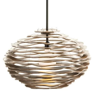 Rabari 6-Light Unique / Statement Globe Chandelier with Wood Accents | Perigold