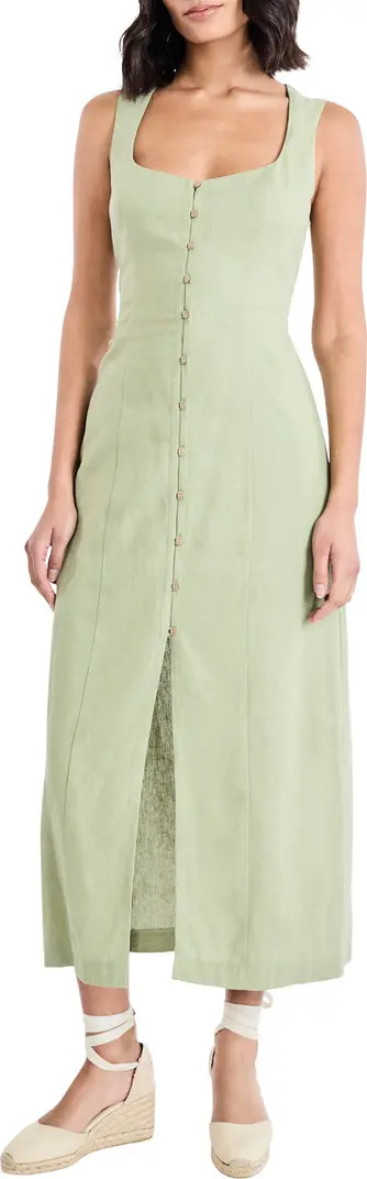 Sleeveless Linen Blend Maxi Dress | Nordstrom