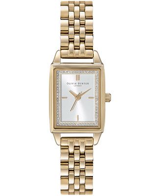 Olivia Burton Women's Quartz Gold-Tone Stainless Steel Bracelet Watch 25.5mm x 20.5mm - Macy's | Macy's