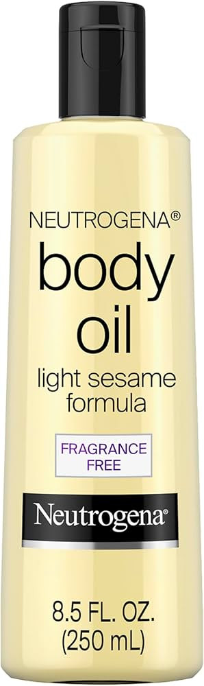 Neutrogena Body Oil, Light Sesame Formula, Fragrance Free, Lightweight Moisturizing Body Oil for ... | Amazon (US)