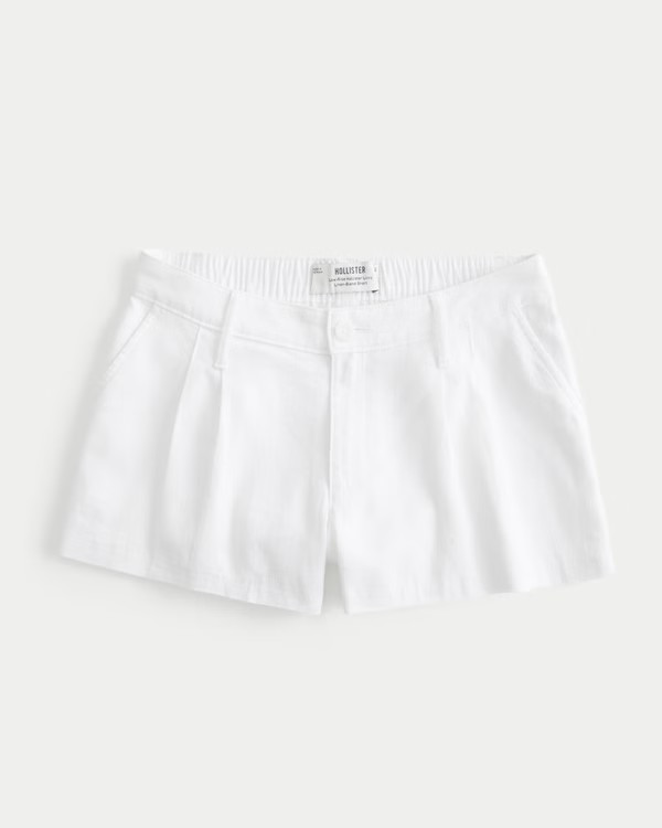 Hollister Livvy Low-Rise Linen-Blend Shorts 3" | Hollister (UK)