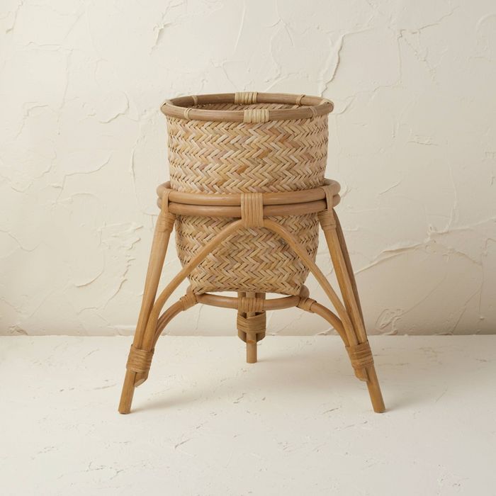 13.5" x 15.5" Rattan Woven Planter Basket Natural - Opalhouse™ designed with Jungalow™ | Target