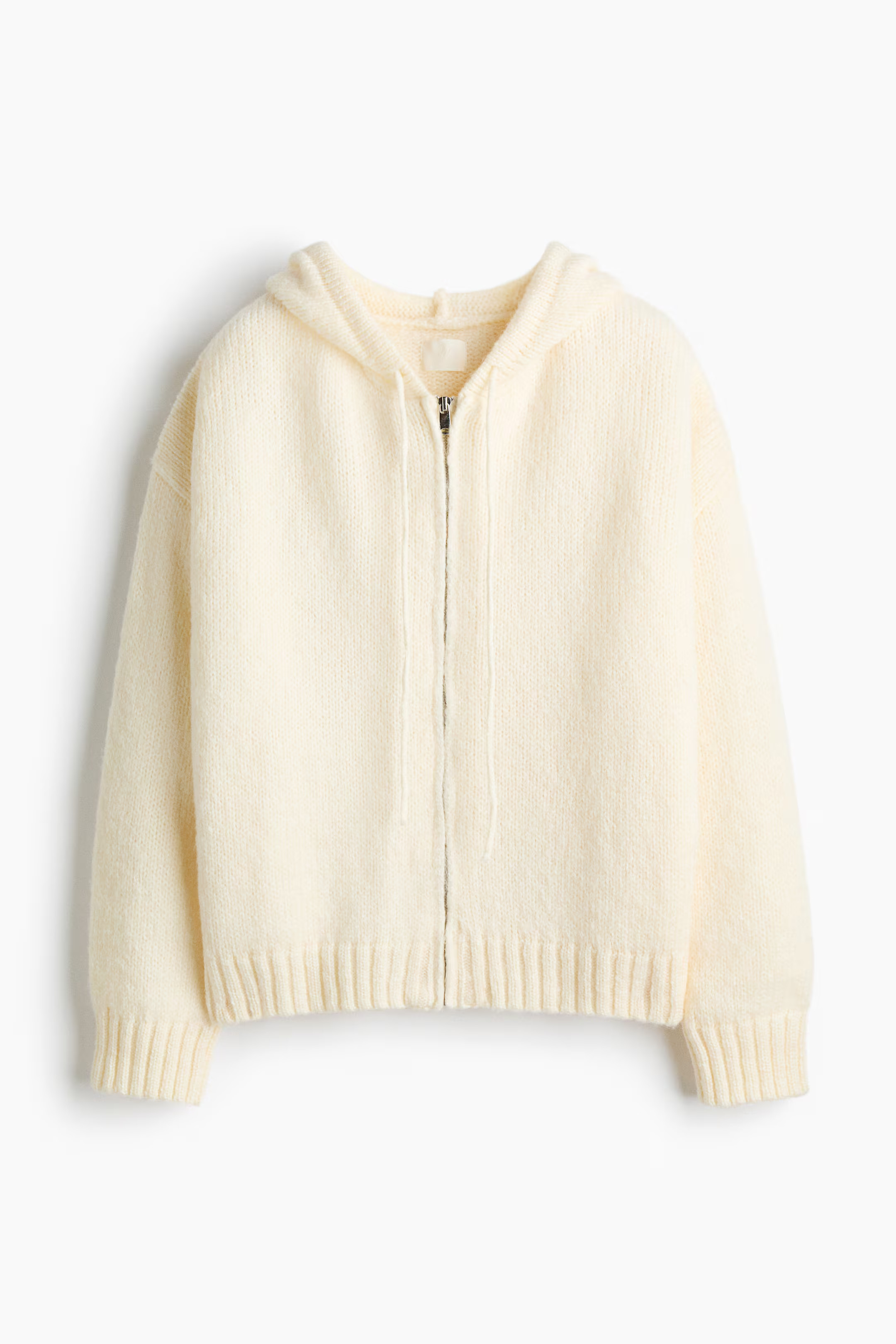 Knit Hooded Jacket - Cream - Ladies | H&M US | H&M (US + CA)