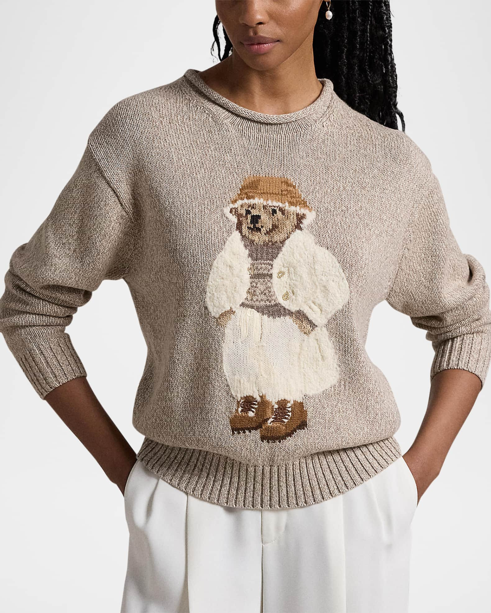 Polo Bear Cotton Roll-Neck Sweater | Neiman Marcus