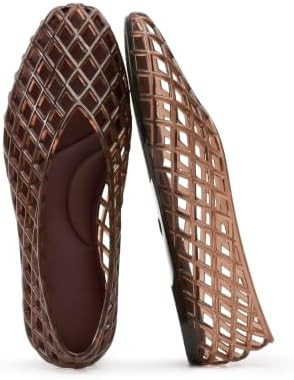SOVANYOU Jelly Shoes for Women Mesh Ballet Flats Slip On Jelly Sandals | Amazon (US)