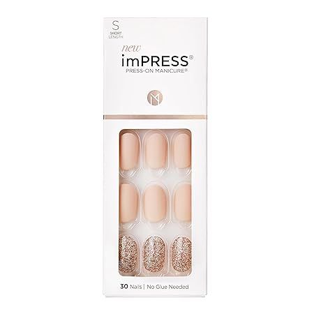 imPRESS Design, Press On Nails, Evanesce, Black, Short, Size, Squoval, Shape, Includes 30 Nails, ... | Amazon (US)