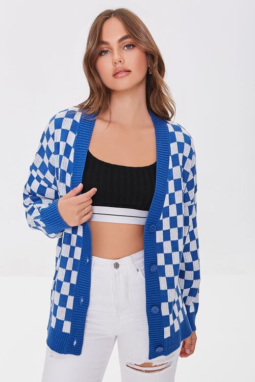 Checkered Cardigan Sweater | Forever 21 (US)