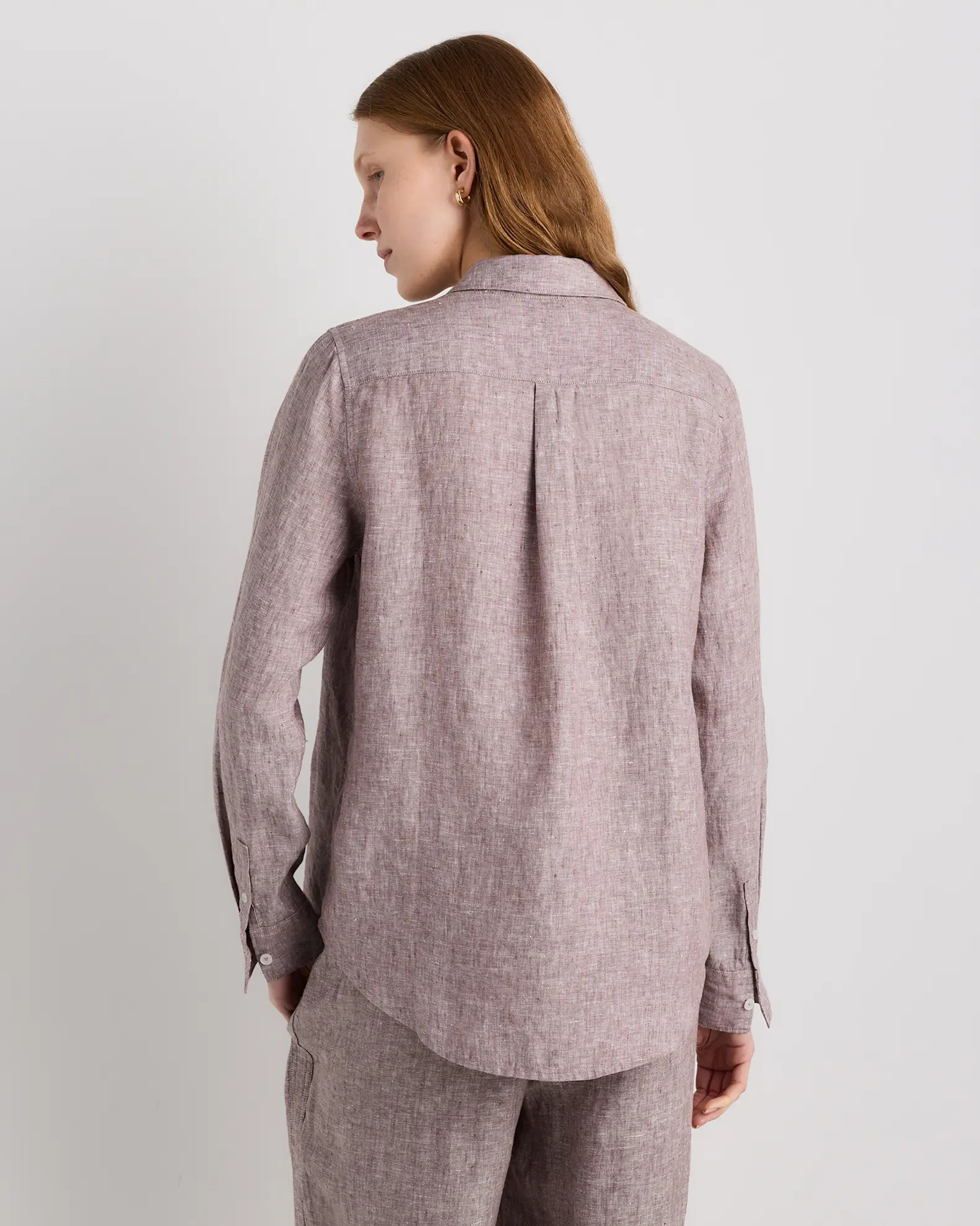 100% European Linen Shirt in Blue Pinstripe | Quince