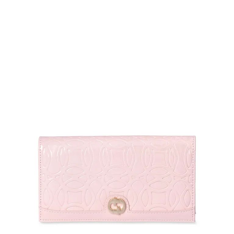 Time and Tru Women's Cora Double Gusset Bifold Wallet, Pink Blush | Walmart (US)