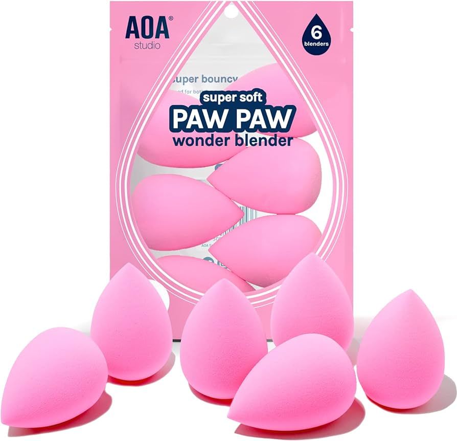 AOA Studio Collection makeup Sponge Set Latex Free and High-definition Set of 6 makeup Wonder ble... | Amazon (US)