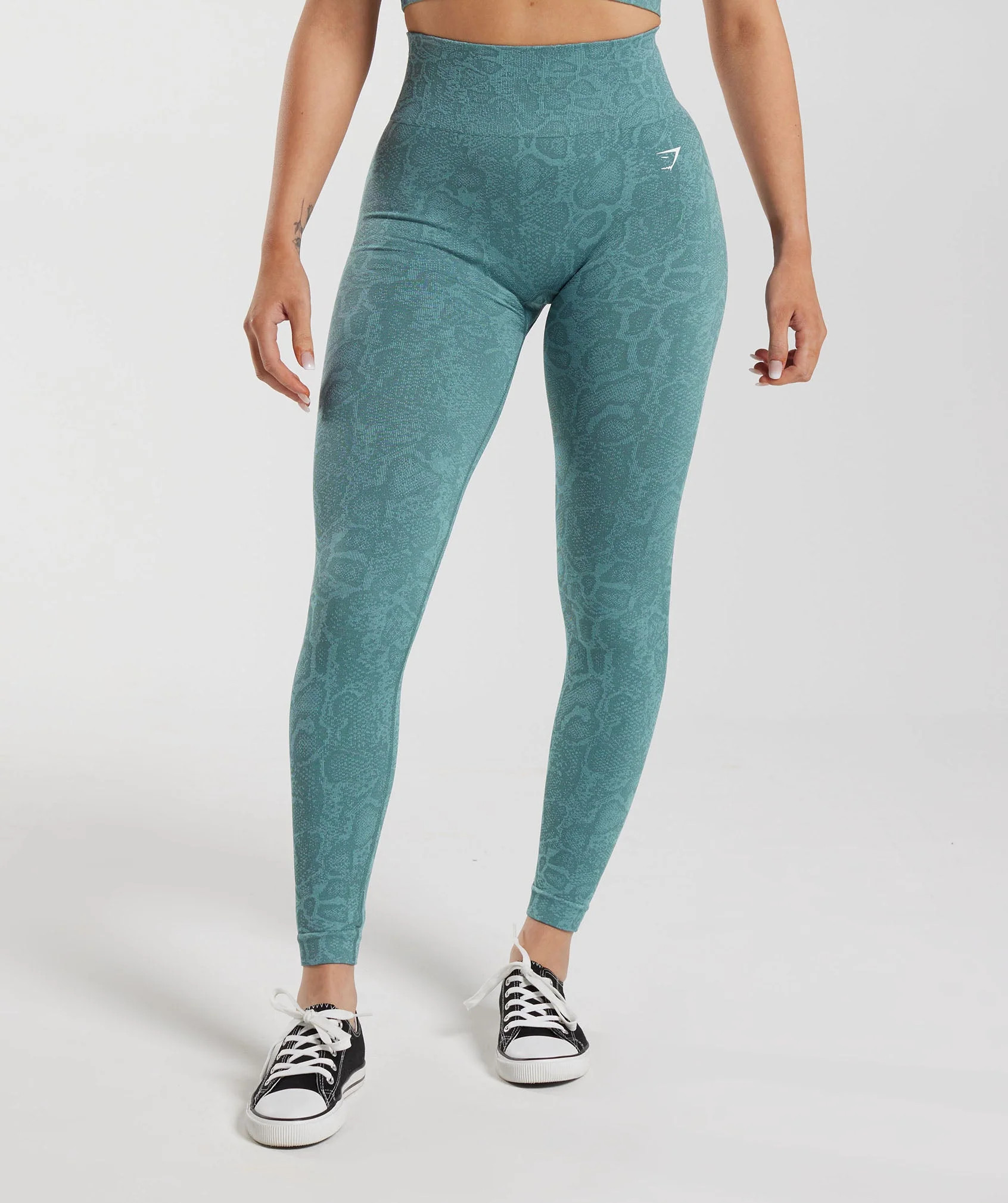 Gymshark Adapt Animal Seamless Leggings - Iceberg Blue/Thunder Blue | Gymshark US