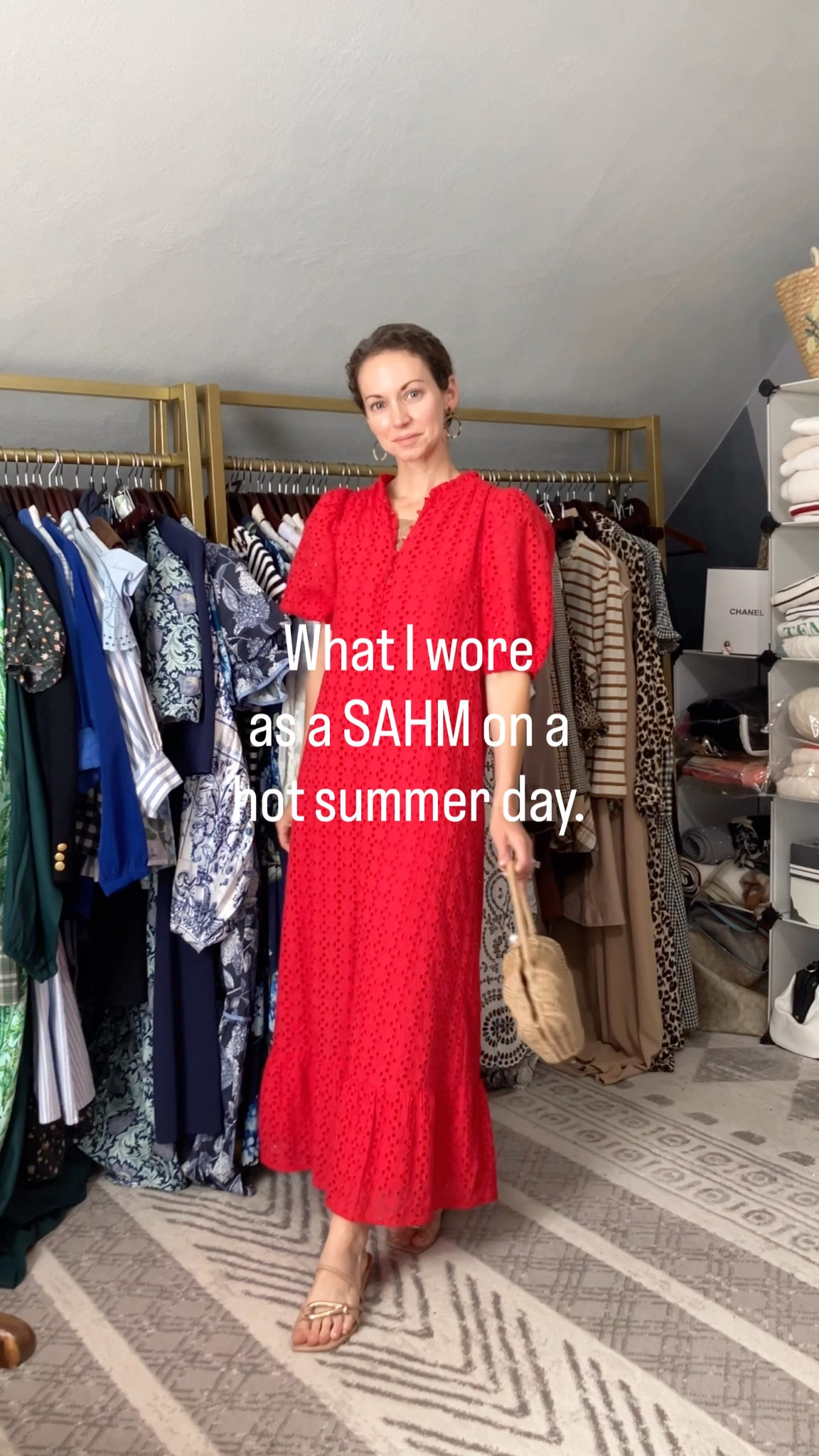 A red cotton dress for summer!
My dress is old from Tucknernuck, linking similar. 
Earrings are old from Loft, linking similar. 
Sandals are old from Marc Fisher, linking similar. 
Rattan shell bag from Chicwish. 
Lace crop cami from Amazon. 
Wearing Chanel Chance perfume. 
Petite outfit. Modest outfit. Summer dress. Preppy outfit. 


#LTKgrwm #LTKmomlife #LTKootd
