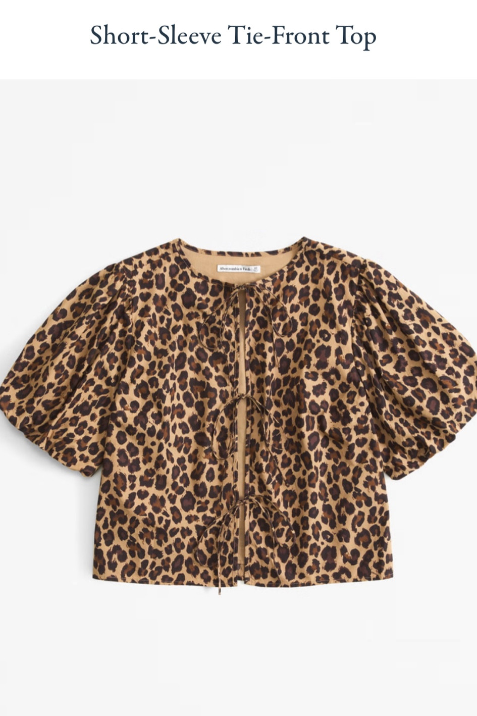 Leopard print bow top from Abercrombie 


#LTKFallSale #LTKSaleAlert #LTKSeasonal