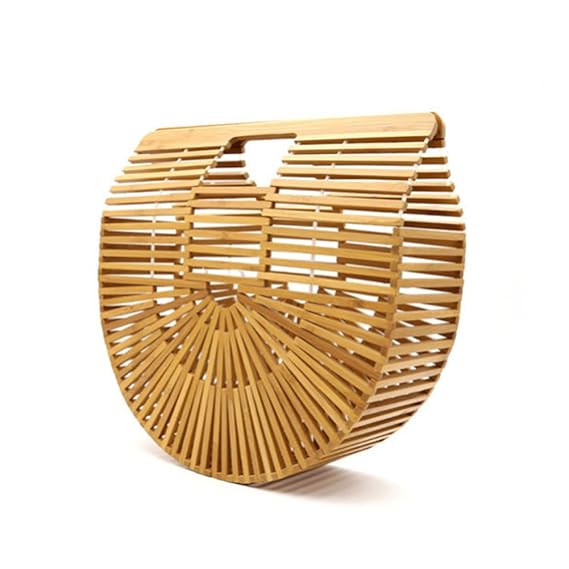 Luxus Bambus Handtasche,High Fashion Strandtasche,Handgefertigt Korbtasche für Sommer Urlaub,Dam... | Amazon (DE)