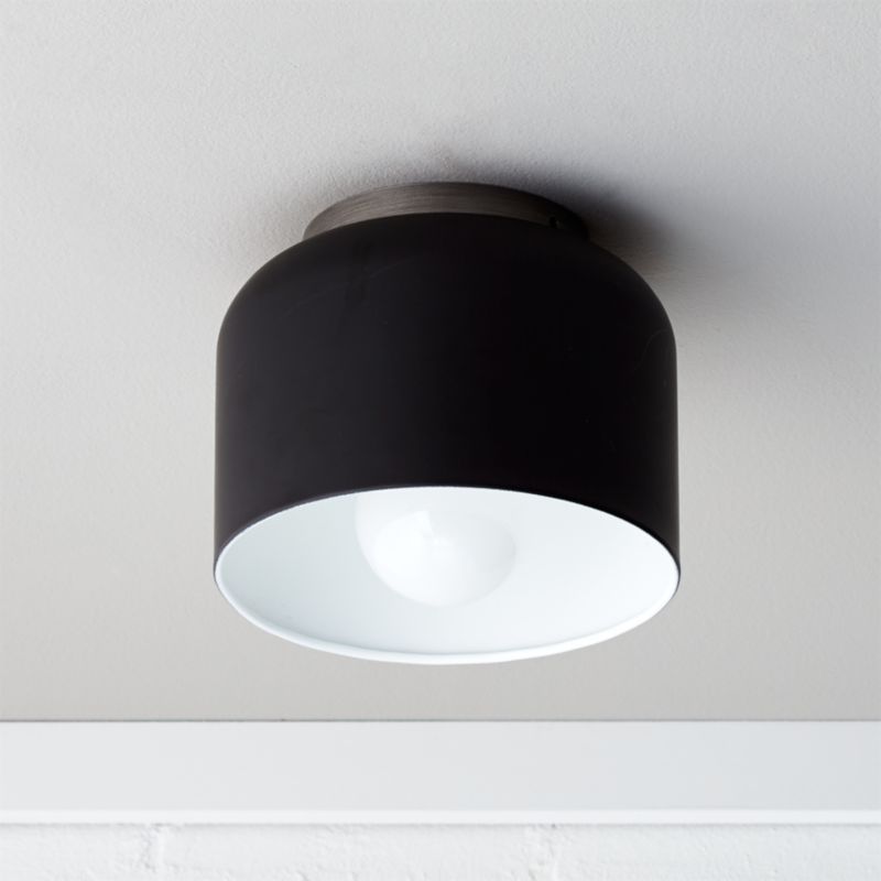 Bell Black Flush Mount Light + Reviews | CB2 | CB2