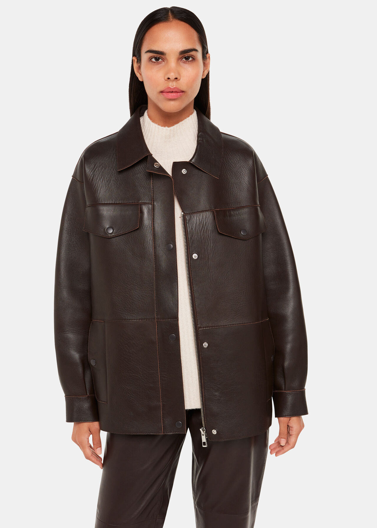 Clean Bonded Leather Jacket | Whistles