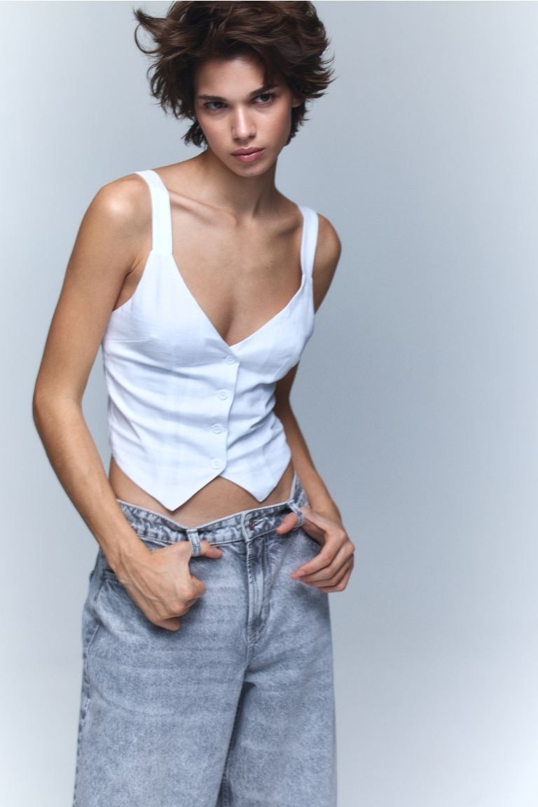 Suit Vest - White - Ladies | H&M US | H&M (US + CA)