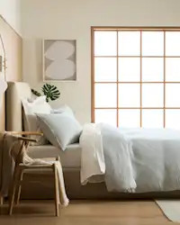 Organic Cotton Gauze Duvet Cover Set in Mist | Quince