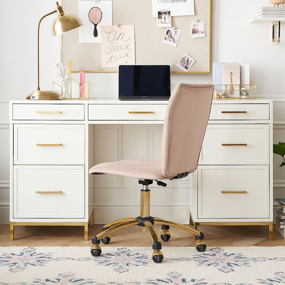 Blaire Simply White Smart™ Storage Desk (57") | Pottery Barn Teen