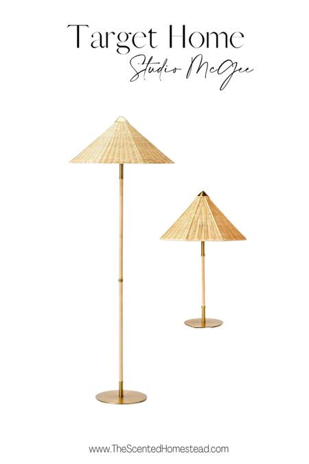 Target lamps, floor lamp gold tapered rattan shade, Threshold, Studio McGee lighting, Table lamp. 

#LTKhome #LTKFind #LTKstyletip