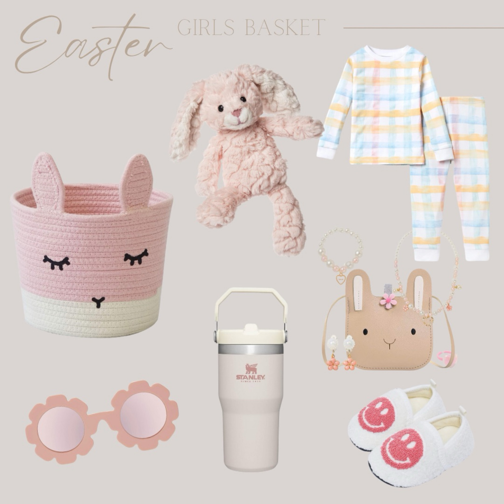 Easter Girls basket 



#easterbasket #sunglasses #girlsslippers #easterpajamas #easterbunny #stanleytumbler #bunnypurse #easterbasketideas #amazon 

#LTKkids #LTKSeasonal