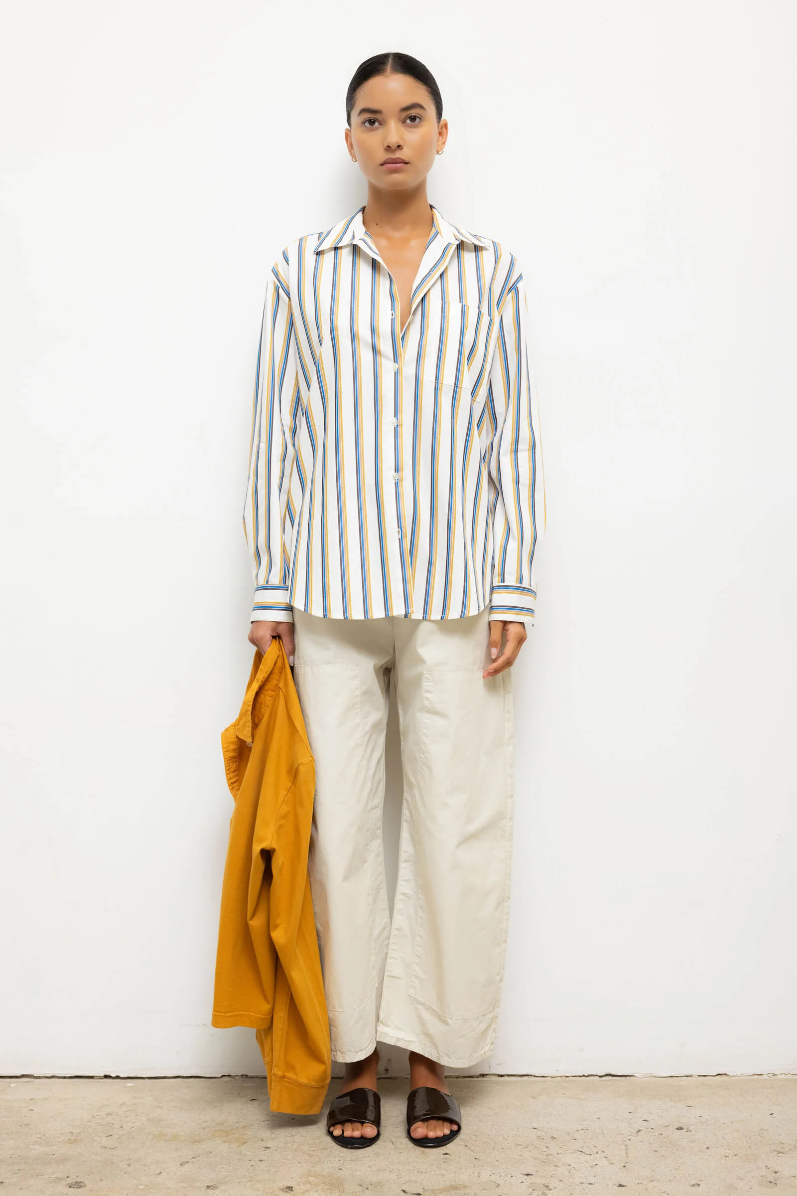 LESET Kyoto Carpenter Pant in Chalk in Cotton | LESET