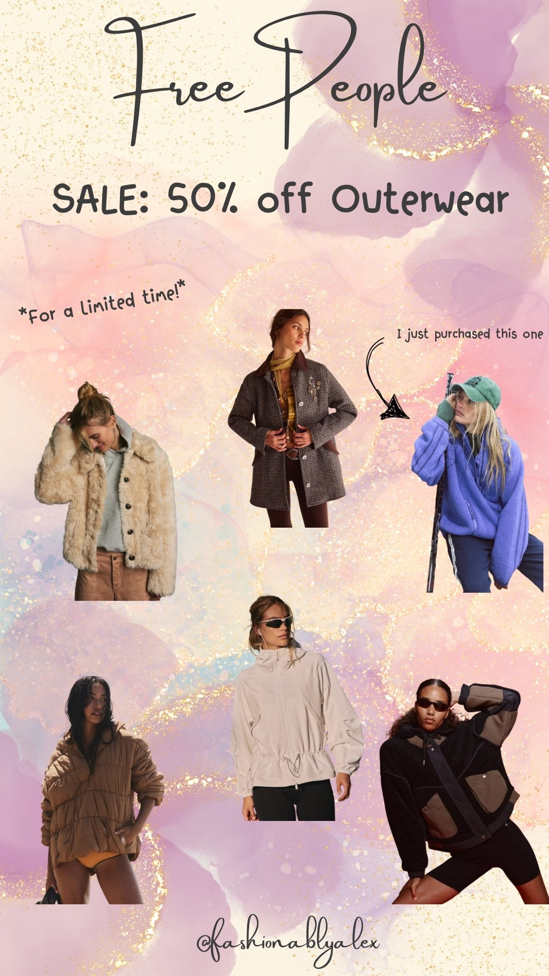 RUN! Free People is having a sale on outerwear! 50% off right now! These would make great Holiday gifts! Discount will be applied to your cart! 

#LTKHoliday #LTKSaleAlert #LTKSeasonal