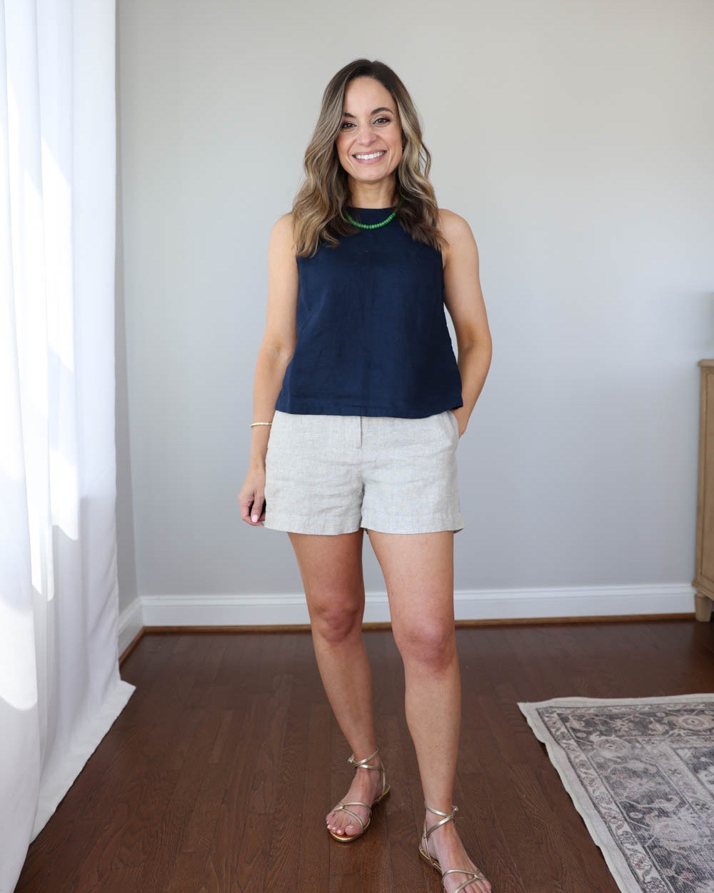 Petite-friendly lightweight linen outfits for Summer from Quince!

Outfit 1:
100% European Linen Cropped Tank (Quince): XS in Navy 100% European Linen Trouser Shorts (Quince): 0 in Flax
Gold sandals (Sam Edelman): tts

Outfit 2:
100% European Linen Ladder Stitch Midi Dress (Quince): XS in Vintage Pink
Straw bag (Sezane)
Gold sandals (Sam Edelman): tts

Outfit 3:
Button up top (Quince) XS in blue pinstripe
Red Shorts (Quince): XS
Bag (Sezane)
Sandals: tts

My measurements for reference: I’m 4’10” and 105lbs. My bust, waist, and hip measurement is 32”, 24”, and 36”.

#LTKSeasonal #LTKPetite #LTKootd