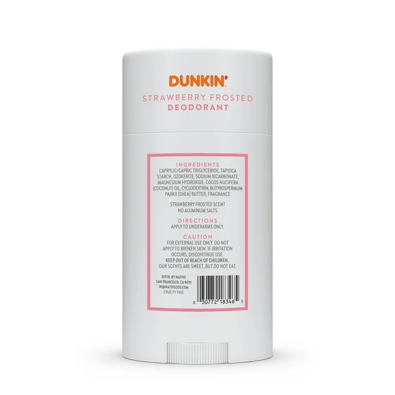 Native Dunkin' Deodorant, Aluminum Free, Strawberry Frosted Deodorant, 2.65 oz - Walmart.com | Walmart (US)
