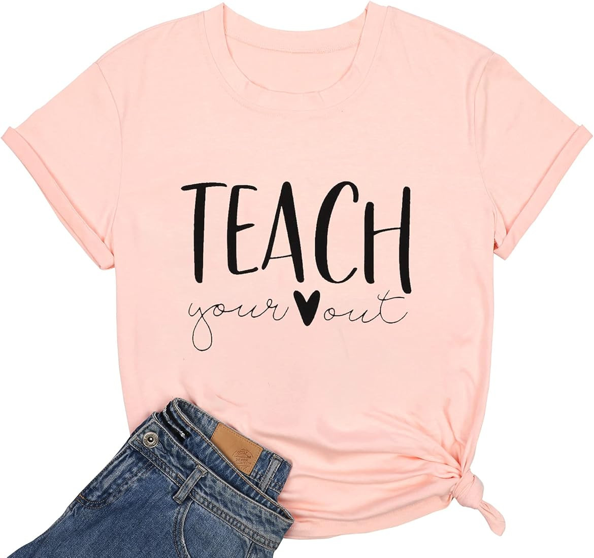 Teacher T Shirt Women Teach Love Shirt Teaching Graphic Tee Teacher Gift Shirts Inspirational Let... | Amazon (US)