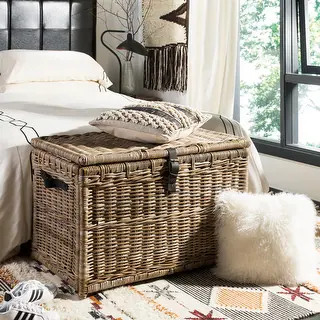 happimess Michael 35" Wicker Storage Trunk, Natural | Bed Bath & Beyond